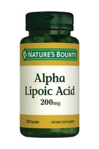 Natures Bounty Alpha Lipoic Acid 200 Mg 30 Kapsül ürün görseli 1