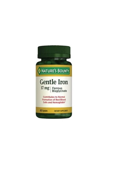 Natures Bounty Gentle Iron 17 Mg 60 Kapsül ürün görseli 1