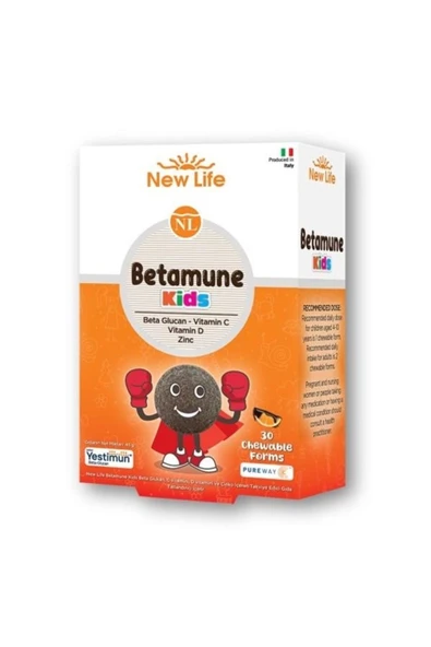 New Life Betamune Kids 30 Çiğneme Tableti ürün görseli 1
