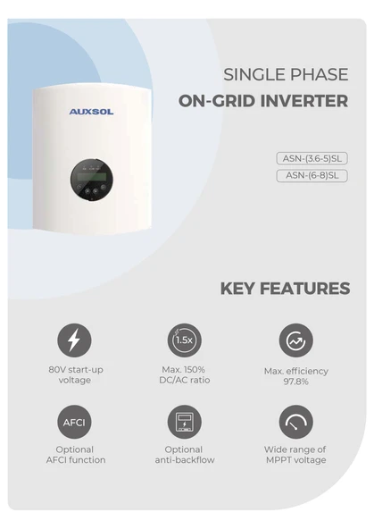 AUXSOL 8KW Monofaz On Grid İnverter - Resim 10