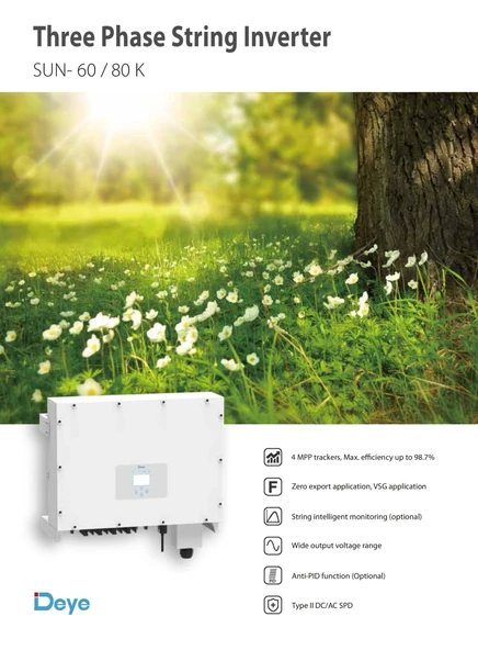 Deye 60Kw Trifaze On-grid İnverter - Resim 6