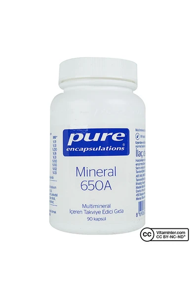 Pure Encapsulations Mineral 650 A 90 Kapsül - Resim 2