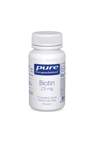 Pure Encapsulations Biotin 2.5 Mg 60 Kapsül ürün görseli 1