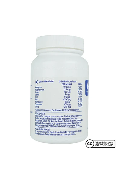Pure Encapsulations Mineral 650 A 90 Kapsül - Resim 3