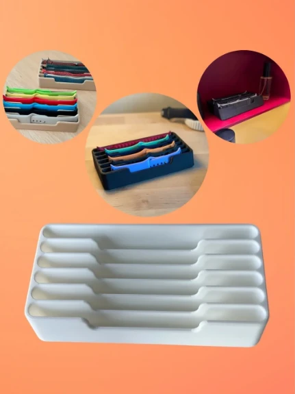 Saat Kordon Düzenleyici Organizer 6'lı Set (Biyoplastik) (Gri) ürün görseli 1
