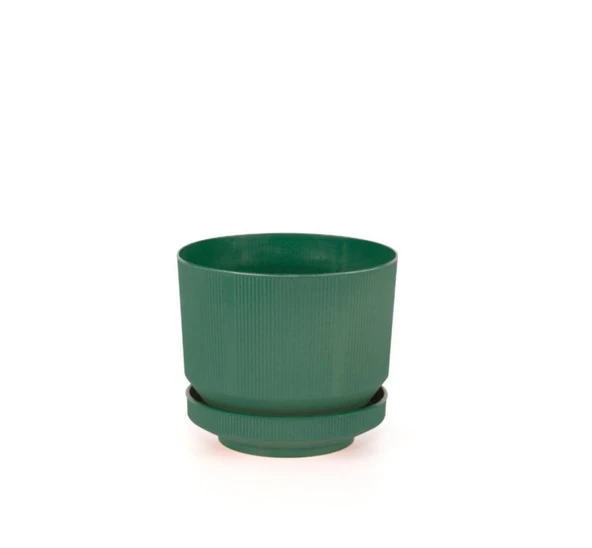Omnipazar SO-S283 Dekoratif Tabaklı Lüks Çizgi Desenli Saksı 6 Litre ürün görseli 1