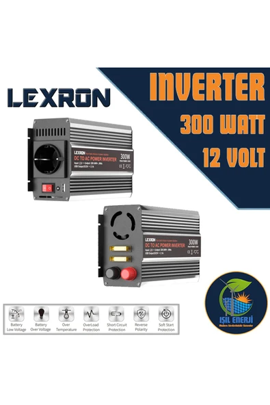 Modifiye Sinüs Inverter - 300 Watt 12 Volt - 300w 12v - 0.3kw LEXRON ürün görseli 1