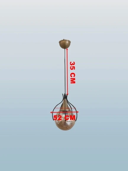 DMR Örümcek Tekli SİYAH Top Avize E-27 Duylu - Resim 2
