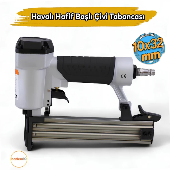10 - 32 mm Havalı Hafif Başlı Çivi Tabancası Pnömatik Çivi Çakma Döşeme Makinesi ürün görseli 1
