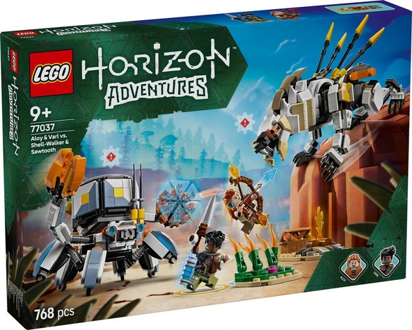 LEGO Horizon 77037 Aloy and Varl vs. Shell-Walker and Sawtooth ürün görseli 1