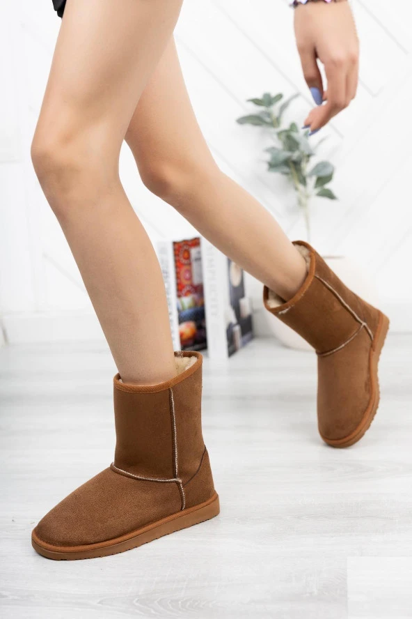 Merve BAŞ Kadın Süet Bilek Boy  Bot - Resim 6