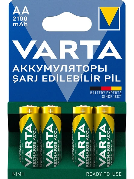 2100mah Aa Şarj Edilebilir 4'lü Pil ürün görseli 1