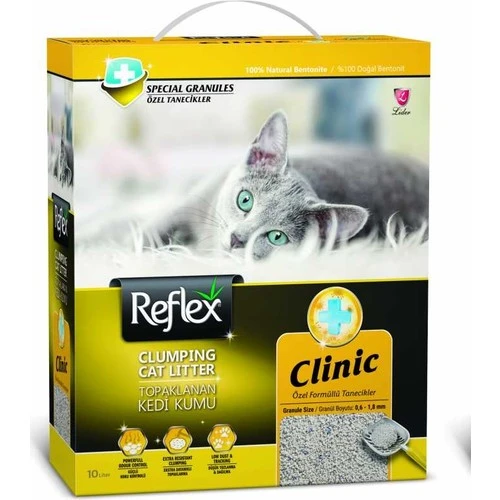 Reflex Klinik Özel Tanecik Formüllü Süper Hızlı Topaklanan Kedi Kumu 10lt ürün görseli 1