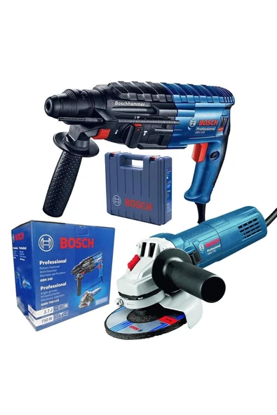 GBH 240 Kırıcı Delici + GWS 750-115 Avuç Taşlama Makinesi Carton - 0615990N1W ürün görseli 1