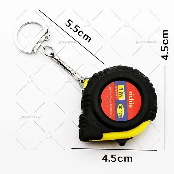 Cep tipi Anahtarlıklı Otomatik ÇELİK MEZURA (1.metre) ürün görseli 1