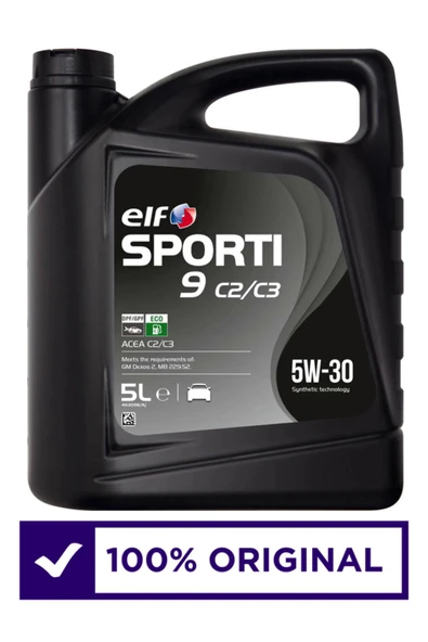 Sporti 9 5w 30 C2/c3 Dpf (PARTİKÜL) 5w-30 5lt Üretim : 2024 ürün görseli 1