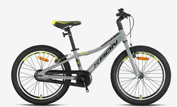 KRON XC 50 16 JANT V FREN NARDO GRİ/SİYAH/NEONSARI ALÜMİNYUM KOLON JANT ÇOCUK BİSİKLETİ (KRN25-025) ürün görseli 1