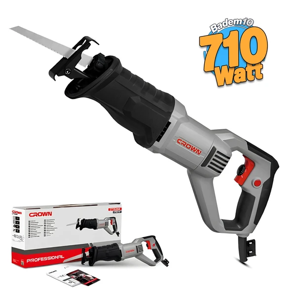 Crown CT15258 Ahşap Metal Et Kemik kesme Tilki kuyruğu Testere 710W 110 mm ürün görseli 1