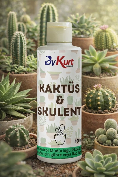 ByKurt Kaktüs & Sukulent Besini 100ML Yavru ve Çiçek Gelişimini Destekleyen Organik Besin ürün görseli 1