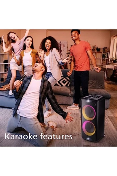 Tax 5206 Bluetooth Parti Hoparlörü Parti Isığı Siyah - Resim 4
