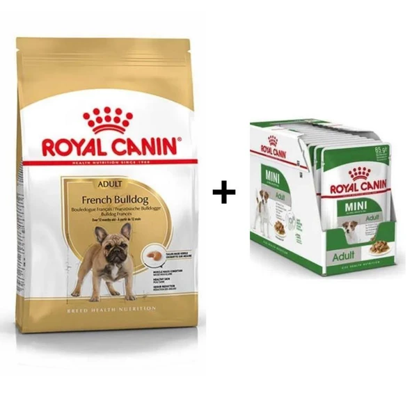 Royal Canin French Bulldog Yetişkin Köpek Maması 3 kg + 12 Adet Yaş Mama ürün görseli 1