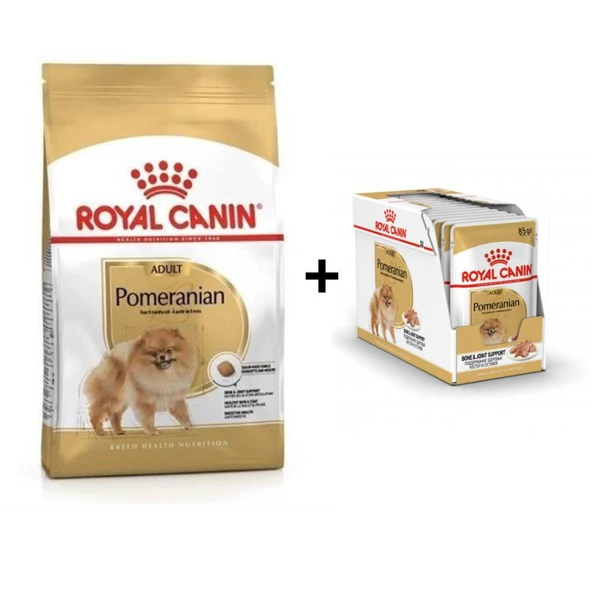 Royal Canin Pomeranian Yetişkin Köpek Maması 3kg + 12 Adet Yaş Mama ürün görseli 1