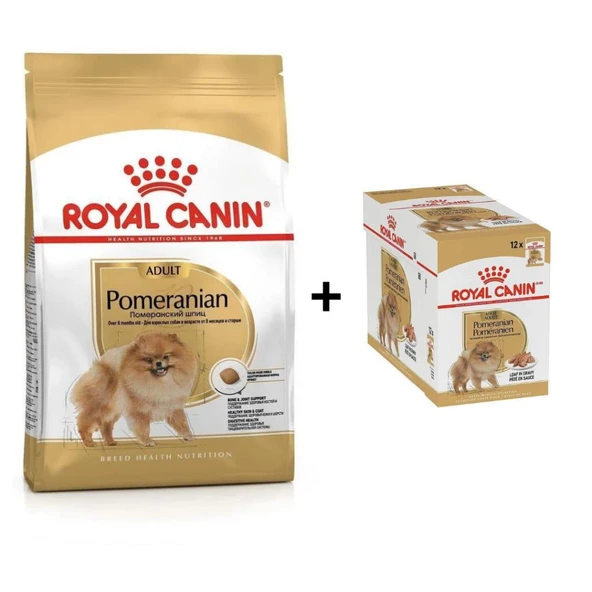Royal Canin Pomeranian Yetişkin Köpek Maması 1,5 Kg + 12 Adet Yaş Mama ürün görseli 1