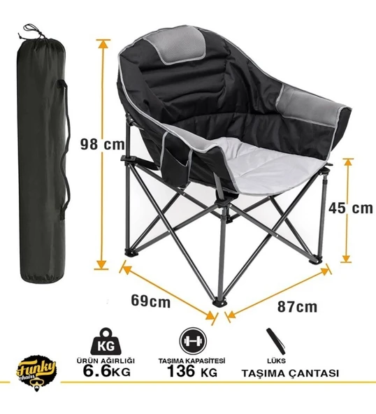 Moon XXL Kamp Koltuğu - Resim 3