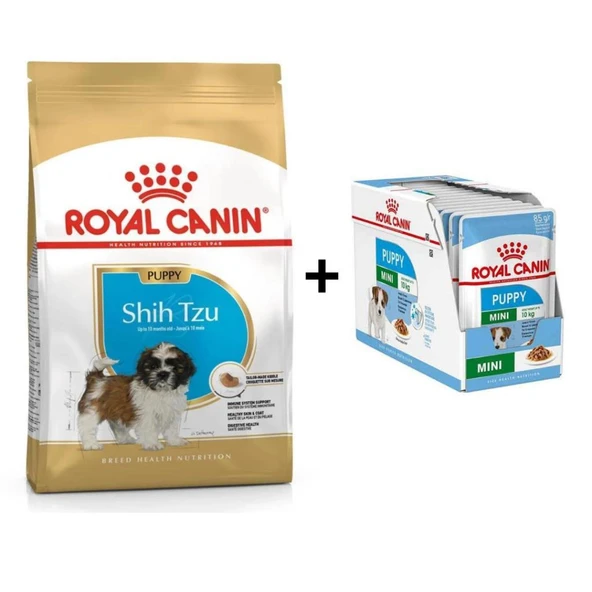 Royal Canin Shih Tzu Puppy Yavru Köpek Maması 1.5 Kg + 12 Adet Yaş Mama ürün görseli 1
