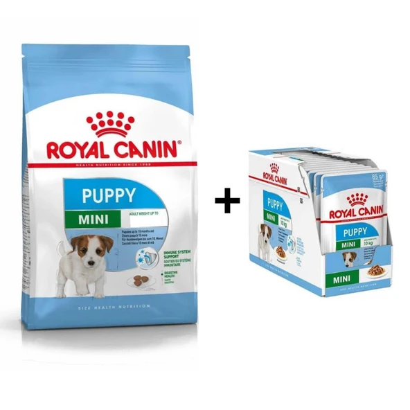 Royal Canin Mini Puppy Yavru Köpek Maması 4 kg + 12 Adet Yaş Mama ürün görseli 1
