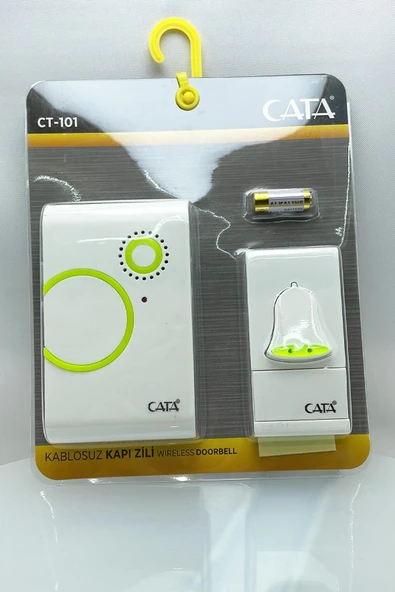 CATA CT-101 Yeşil Kablosuz Kapı Zili 100m Menzilli 35 Melodi Uzaktan Kumandalı RF Kapı Zili Seti ürün görseli 1