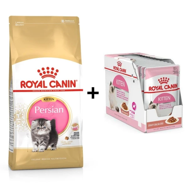 Royal Canin Kitten Persian Yavru Kedi Maması 2 kg + 12 Adet Yaş Mama ürün görseli 1