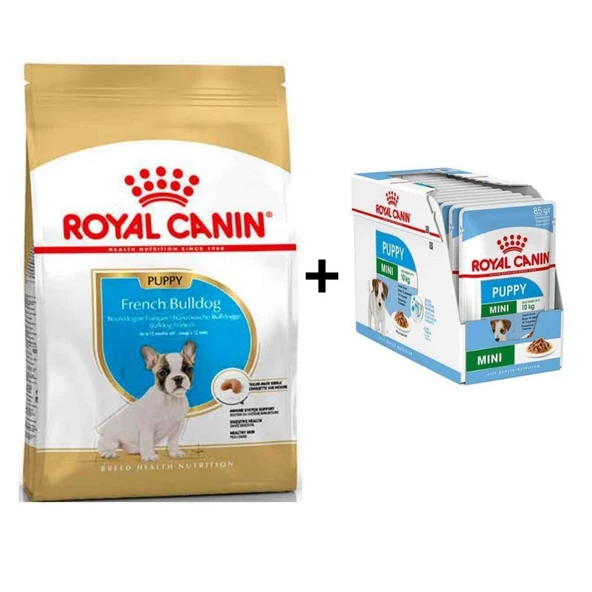 Royal Canin French Bulldog Yavru Köpek Maması 3 kg + 12 Adet Yaş Mama ürün görseli 1