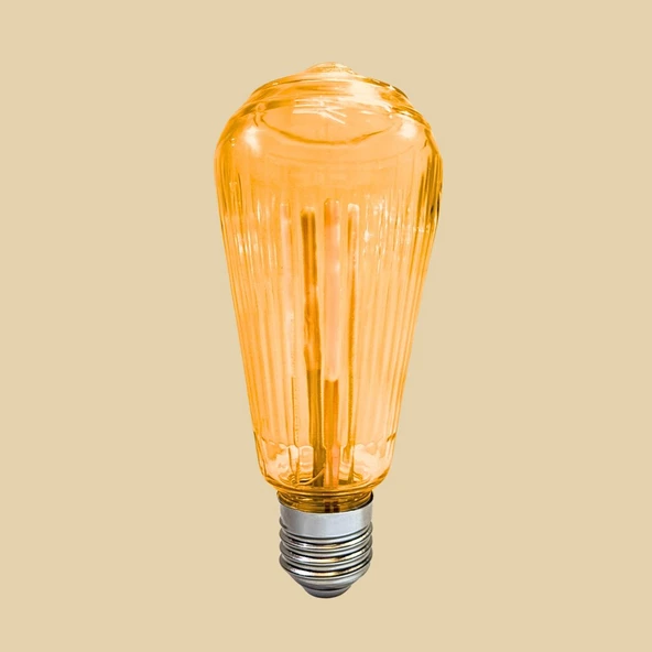 LEDX ST-64 Rustik Star Desenli Ampül ürün görseli 1