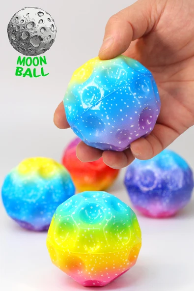 Yükseğe Zıplayan Top Moonball Galaksi Uzay Ay Topu Aşırı Zıplayan Moonball Bahçe Oyuncağı Gökkuşağı ürün görseli 1