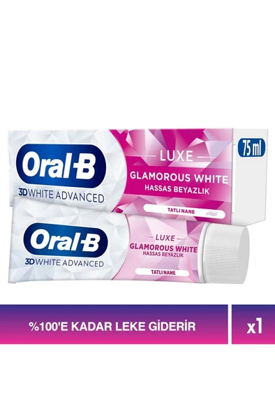 Oral-B Pro 3D White Advanced Luxe Glamorous White Diş Macunu 75 ml ürün görseli 1