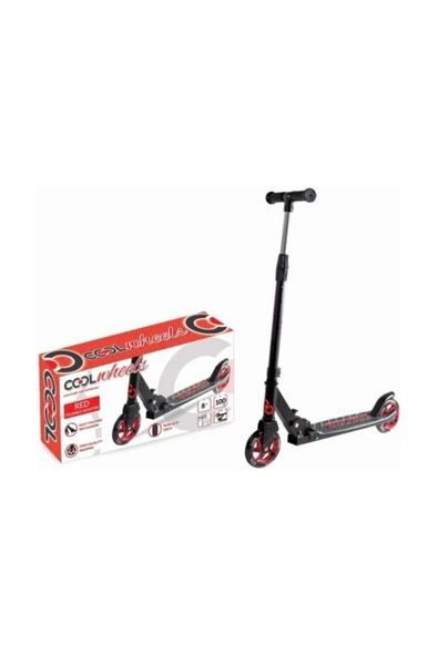 Cool Wheels Kırmızı Katlamalı 2 Tekerlekli Dev Teker Scooter Fırsat Ürün ürün görseli 1