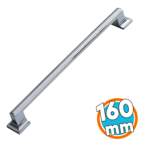 Metal Kulp Mutfak Dolabı Mobilya Dolap Kapak Çekmece Kulpları Kulbu Kulpu 16 cm 160 mm Krom ürün görseli 1