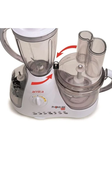 Prokit 444 Plus GH21020 Kompakt Mutfak Robotu Beyaz - Resim 2