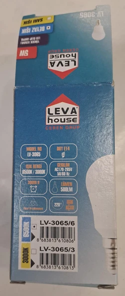 LEVA E14 DUY LED AMPÜL 5 W 500LM BEYAZ IŞIK - Resim 2