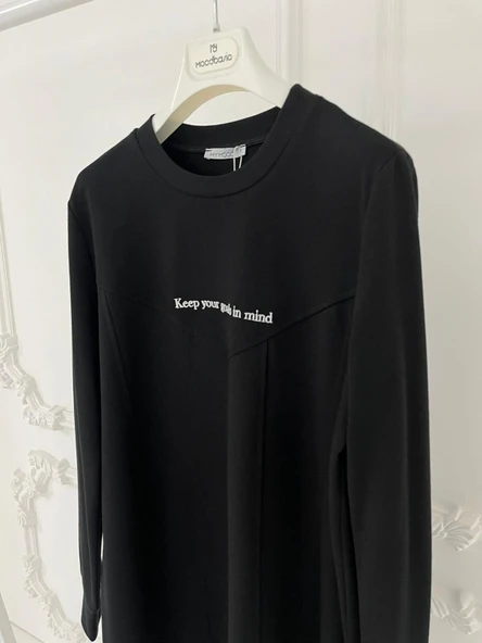 YAZI NAKIŞLI SWEATSHIRT - Resim 2