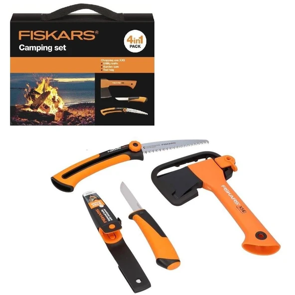 Fiskars 1025439 SET X5 Balta-SW73 Testere ve Kamp Bıçağı ürün görseli 1