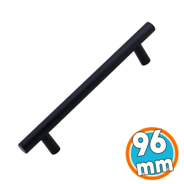 Mat Siyah Metal Mobilya Mutfak Çekmece Dolap Dolabı Kulbu Kulpu Kulpları (96 mm - 9.6 cm) ürün görseli 1