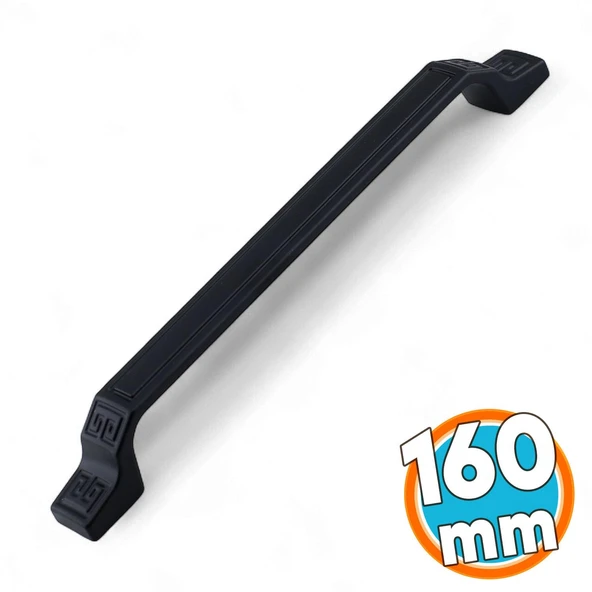 Metal Kulp 160 mm Mutfak Dolap Çekmece Mobilya Dolabı Kapak Kulpları Kulb 16 cm Mat Siyah Renk ürün görseli 1