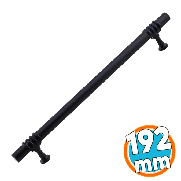 Metal Mobilya Mutfak Çekmece Dolap Dolabı Kapak Kulbu Kulpu Kulpları (192 mm - 19.2 cm) Siyah ürün görseli 1