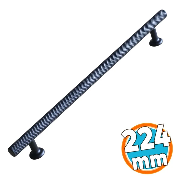 Mobilya Mutfak Dolabı Çekmece Dolap Kulpları Kapak Kulpu Kulbu Siyah 224 mm Metal Kulp ürün görseli 1