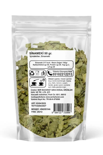 Sinameki (Cassia angustifolia) 50 g - Resim 2