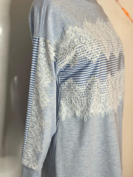 ŞERİT DANTEL DETAYLI SWEATSHIRT - Resim 6