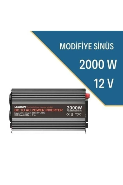 2000w-12v Modifiye Sinüs Inverter LEXRON ürün görseli 1
