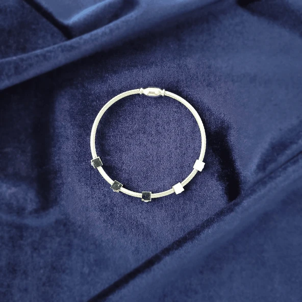 Nazarlıklı Çelik Bileklik Silver - Resim 2